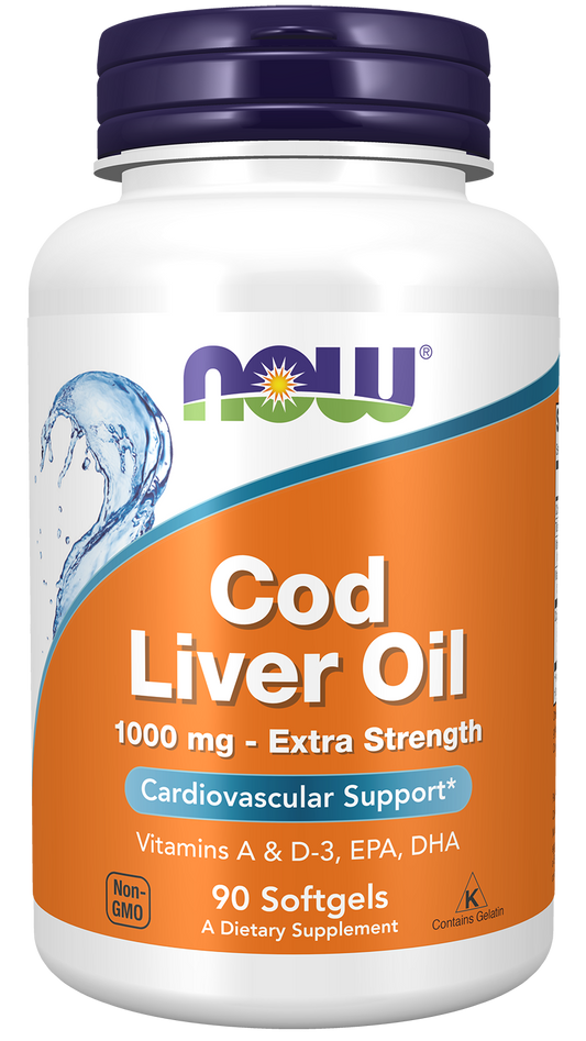 Cod Liver Oil, 1000mg Extra Strength - 180 softgels