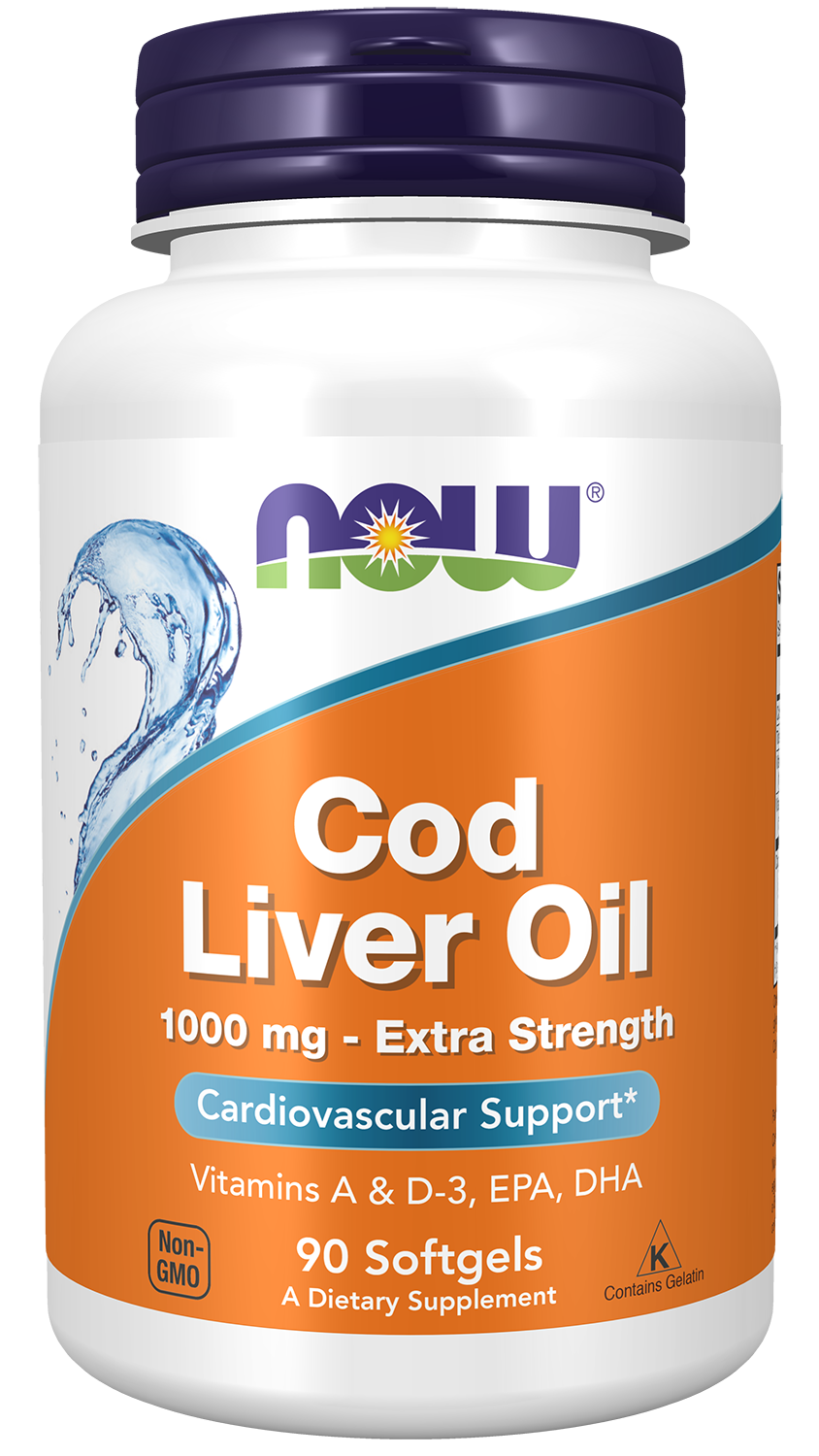 Cod Liver Oil, 1000mg Extra Strength - 180 softgels