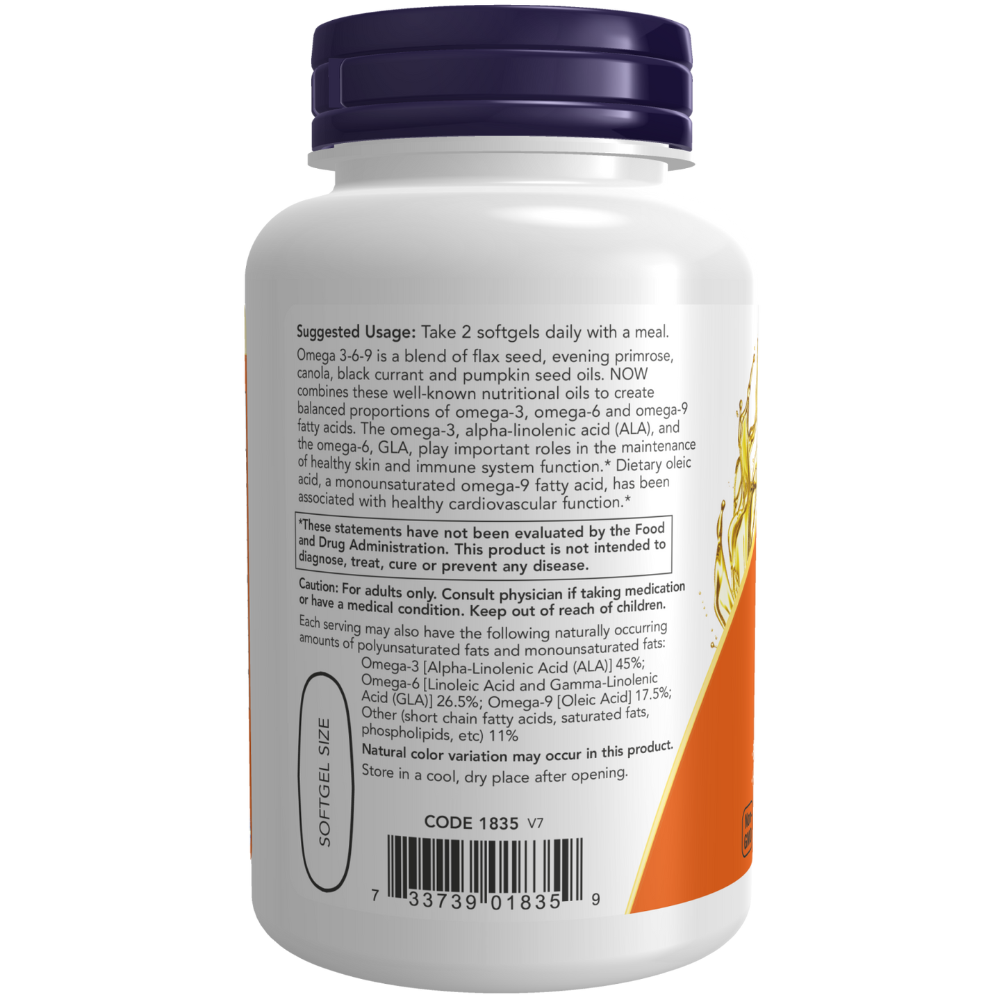 Omega 3-6-9, 1000mg - 100 softgels