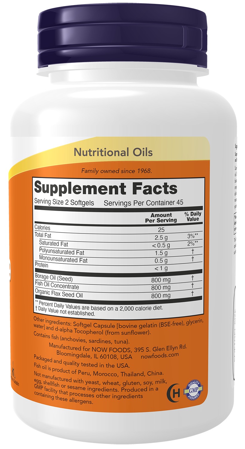 Super Omega 3-6-9, 1200mg - 180 softgels