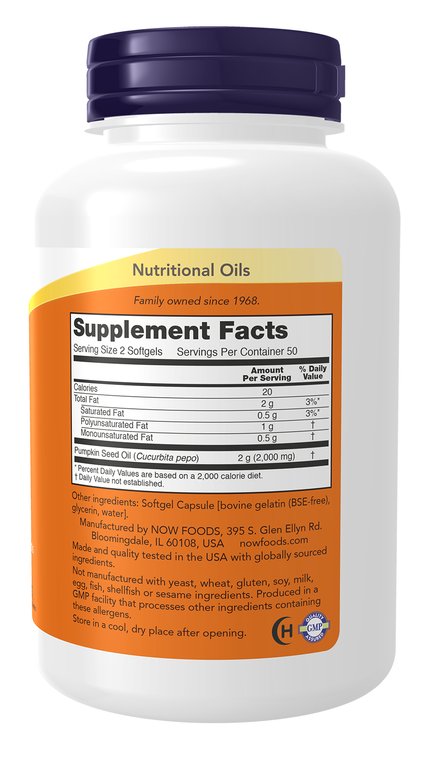 Pumpkin Seed Oil, 1000mg - 100 softgels