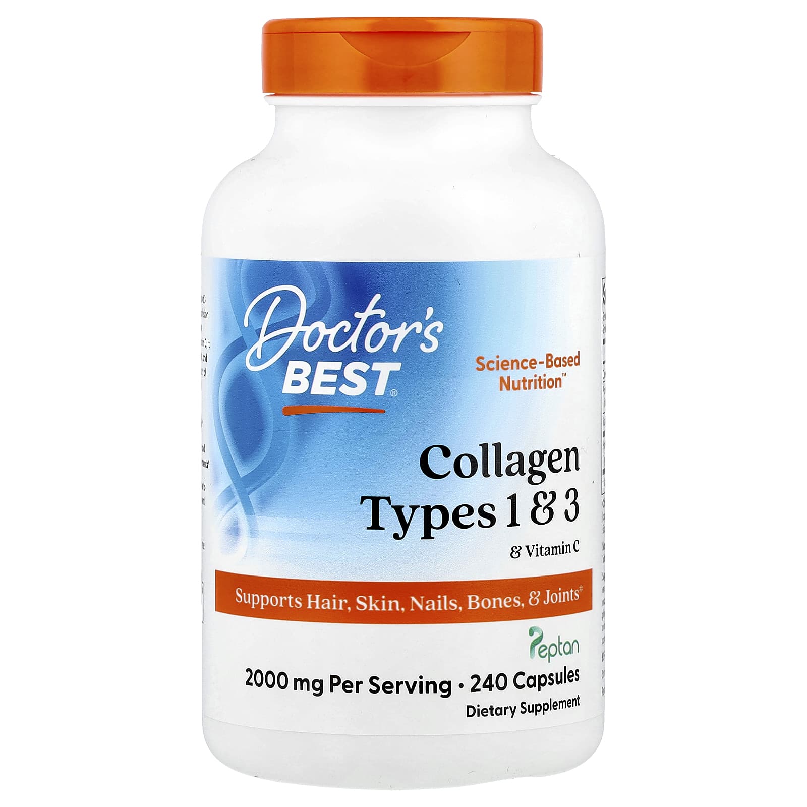Collagen Types 1 and 3 with Vitamin C - 240 caps