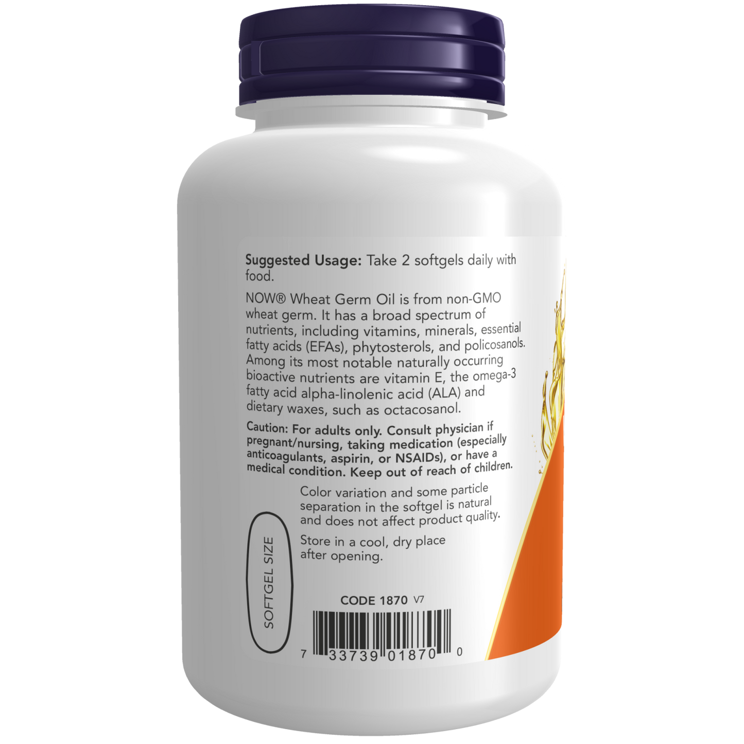 Wheat Germ Oil, 1130mg - 100 softgels