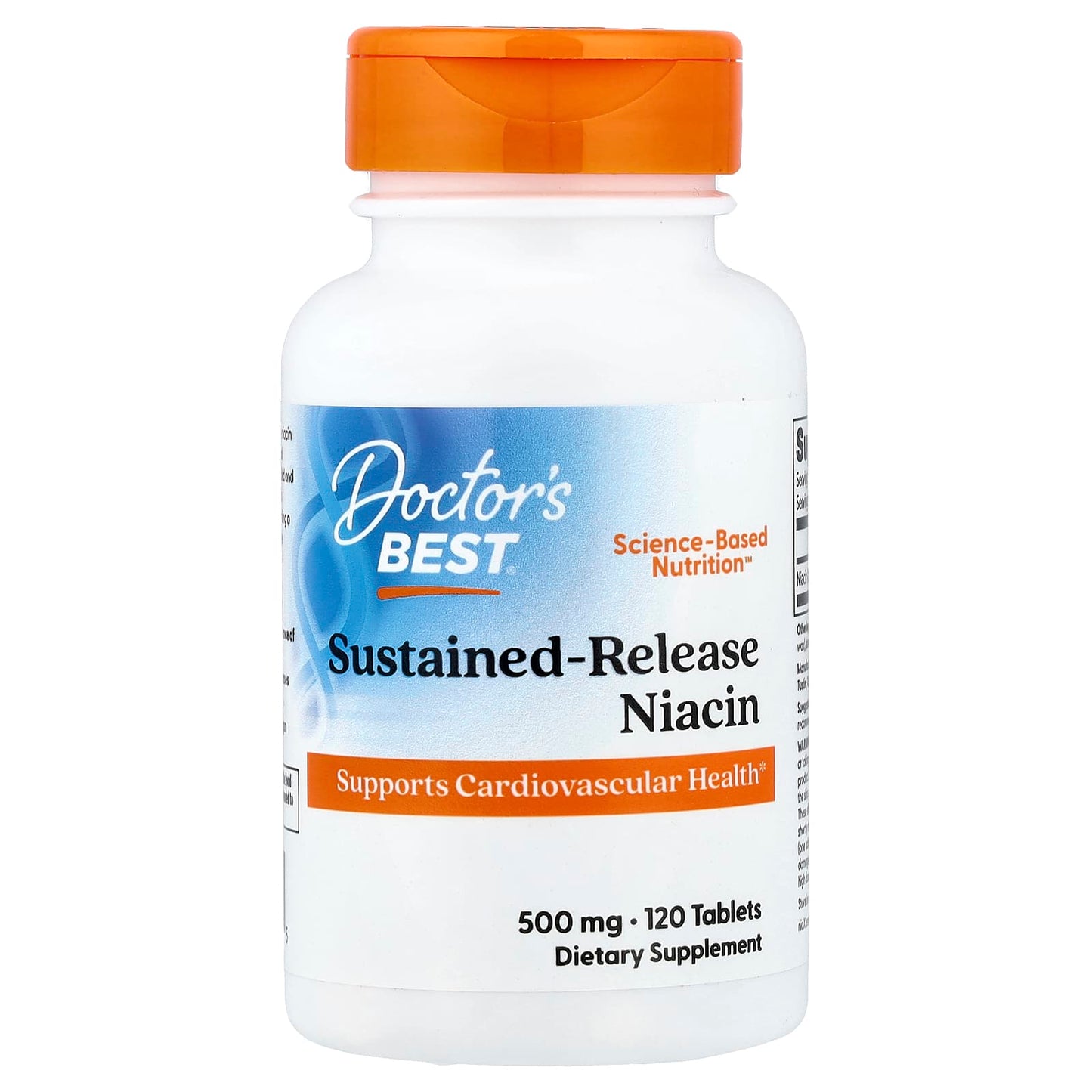 Sustained - Release Niacin, 500mg - 120 tablets