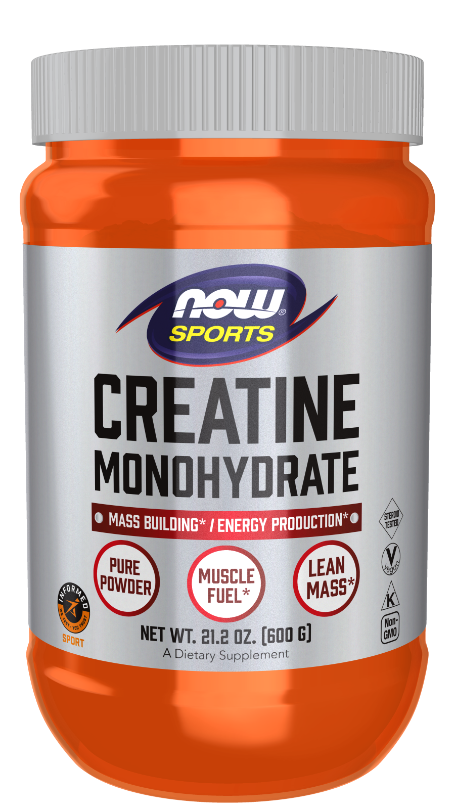 Creatine Monohydrate, Pure Powder - 600g