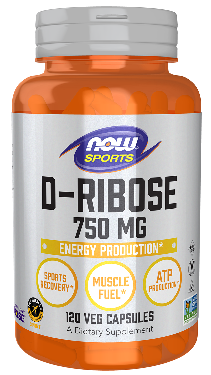 D-Ribose, 750mg - 120 vcaps