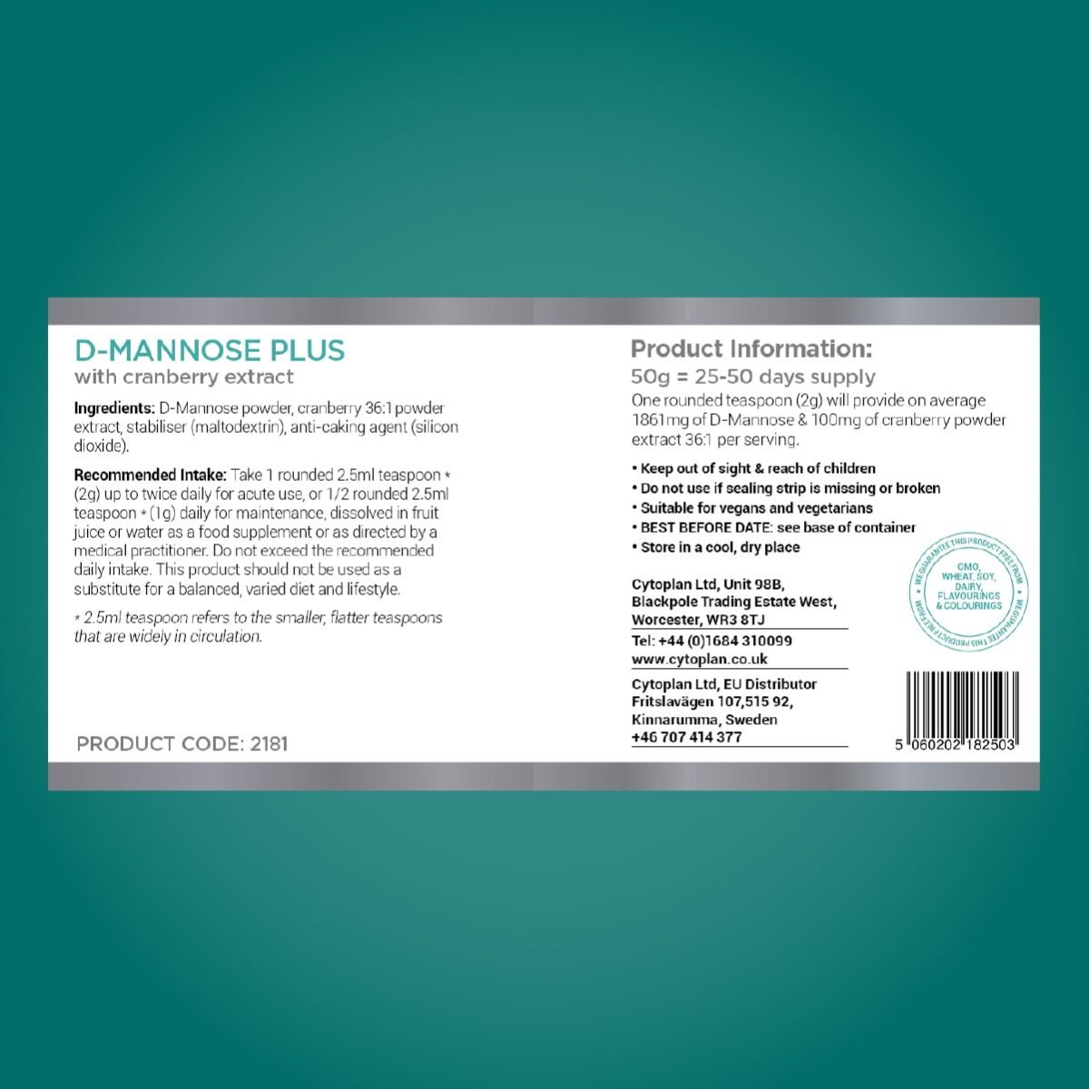 D-Mannose Plus - 50g