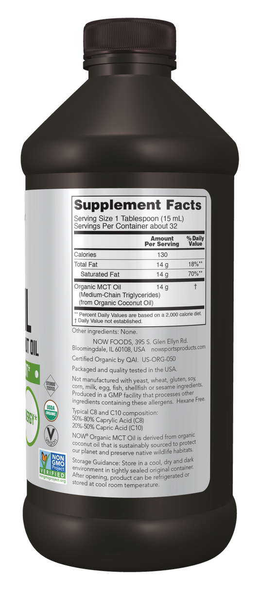 MCT Oil, Pure Liquid - 946 ml.