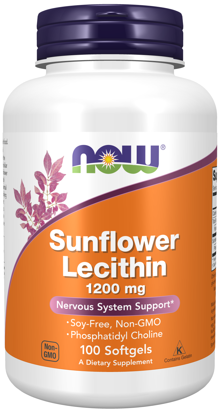 Sunflower Lecithin, 1200mg - 100 softgels