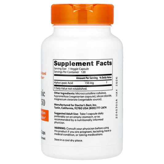 Alpha-Lipoic Acid, 150mg - 120 vcaps