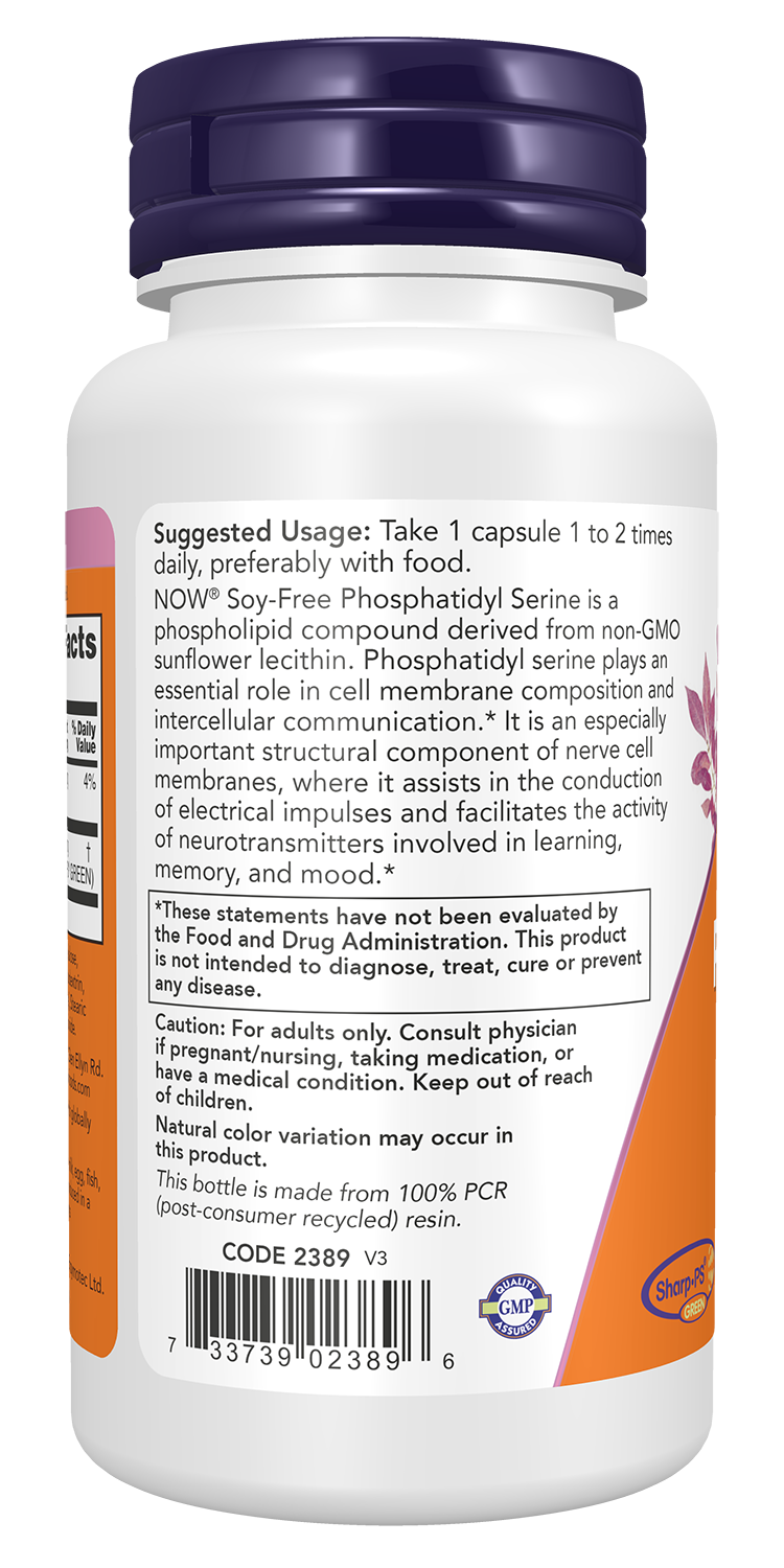 Phosphatidyl Serine, 150mg Soy Free - 60 vcaps