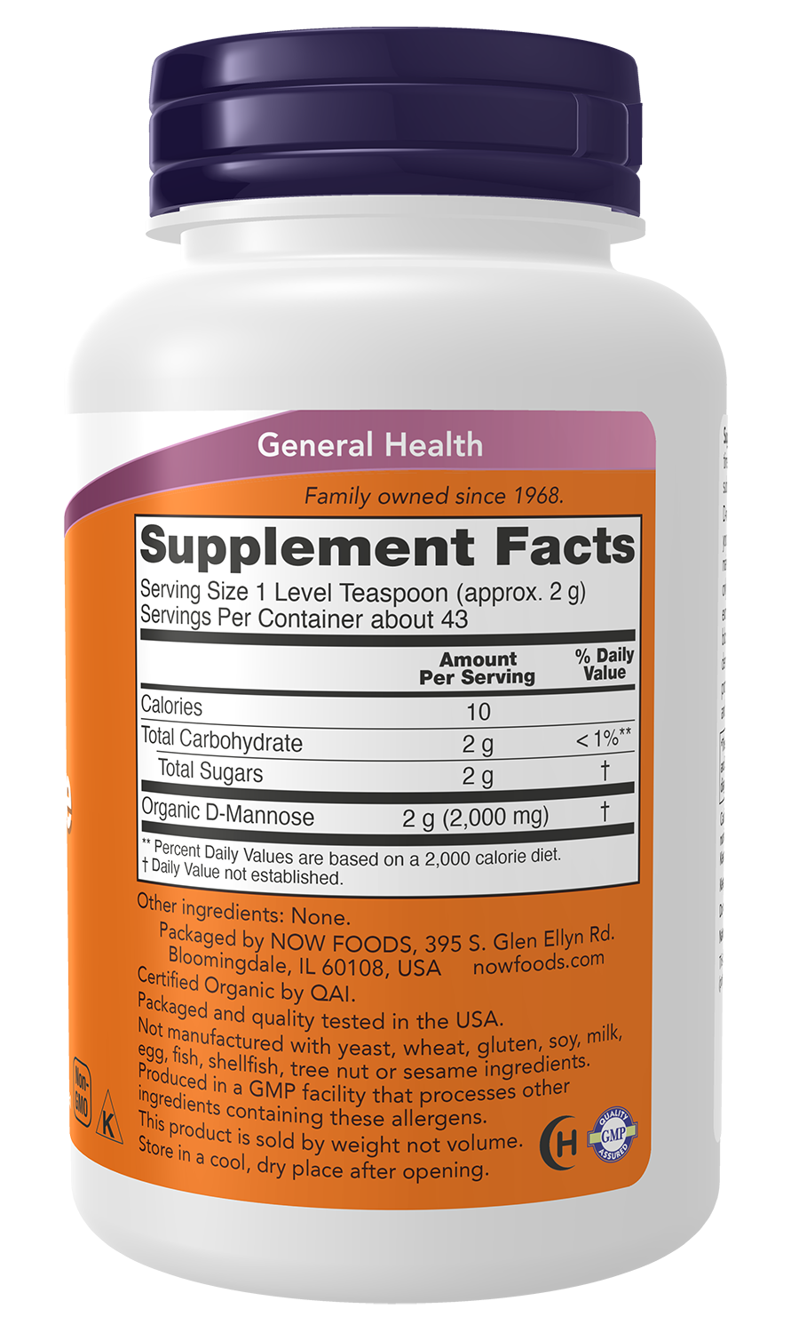 D-Mannose, Pure Powder - 85g