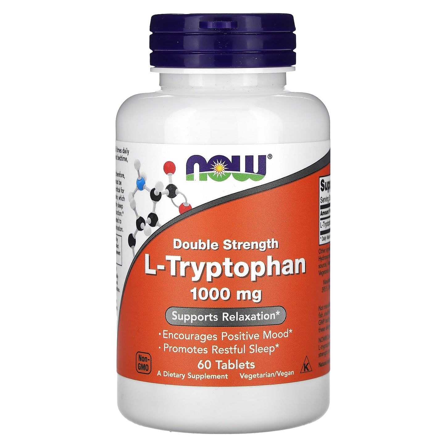 L-Tryptophan, 1000mg Double Strength - 60 tabs