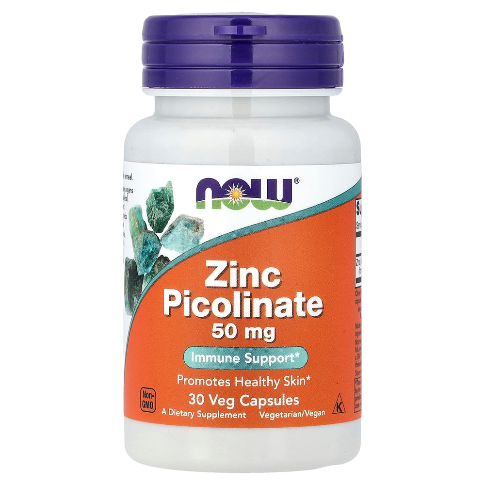 NOW Foods Zinc Picolinate, 50mg - 120 vcaps