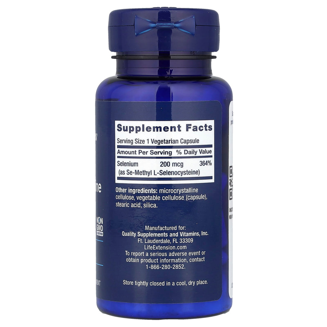 Life Extension Se-Methyl L-Selenocysteine, 200mcg - 90 vcaps - image 2