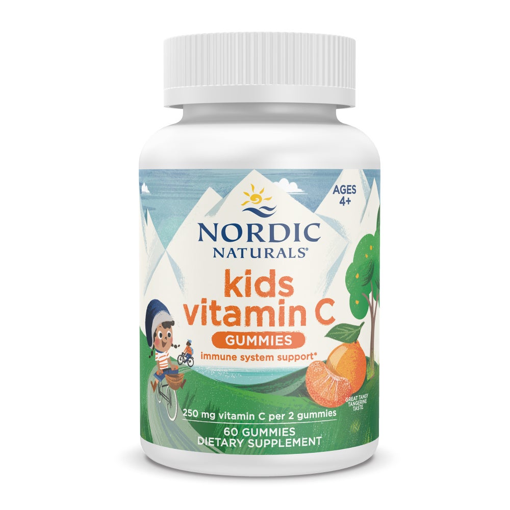 Kids Vitamin C Gummies, Tangy Tangerine - 60 gummies