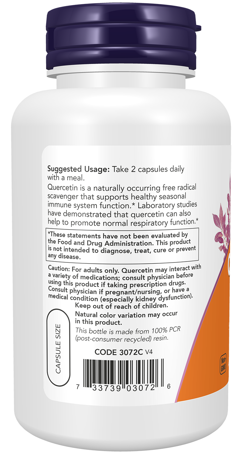 Quercetin, 500mg - 100 vcaps