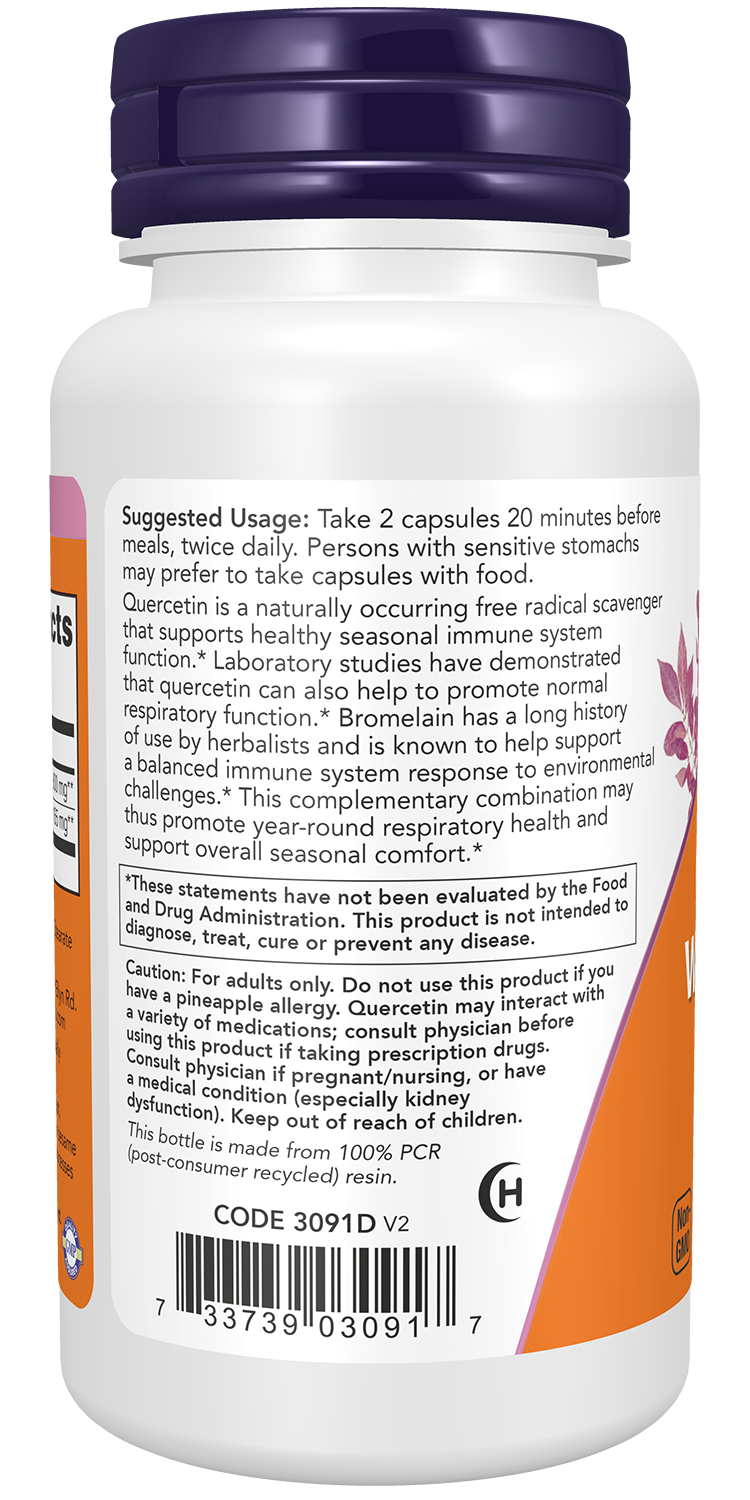 Quercetin with Bromelain - 120 vcaps