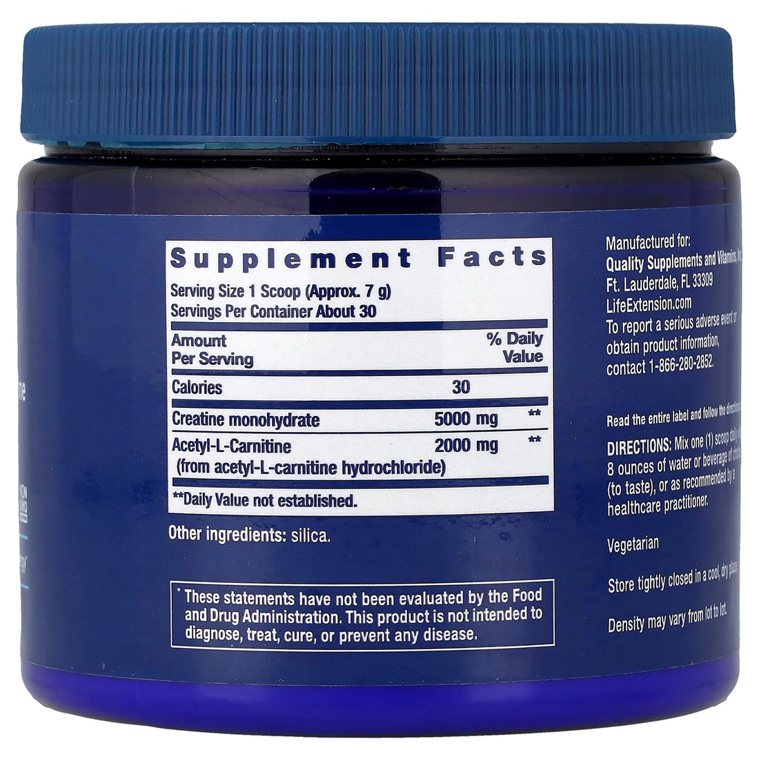 Life Extension Creatine & Acetyl-L-Carnitine Energy Plus - 233g - image 3