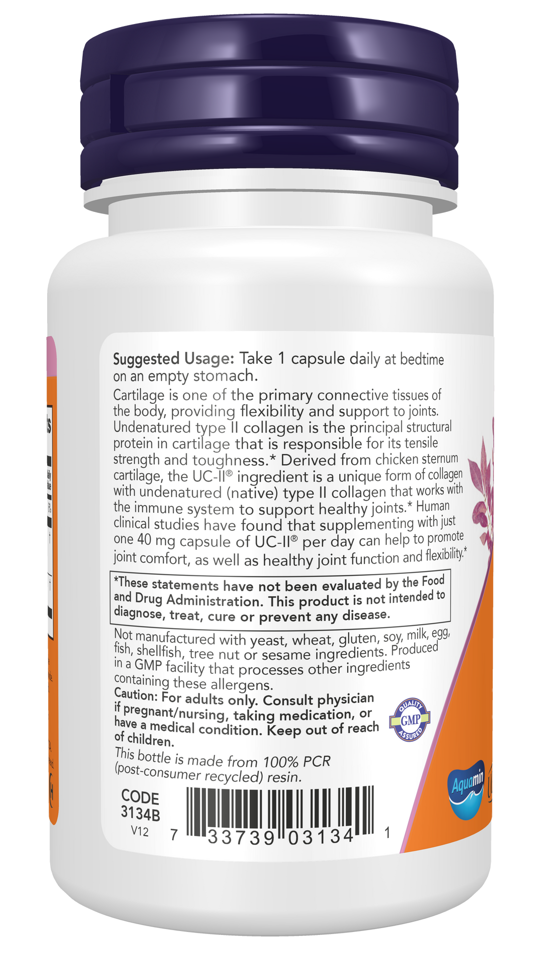 NOW Foods UC-II Undenatured Type II Collagen - 60 caps - image 4