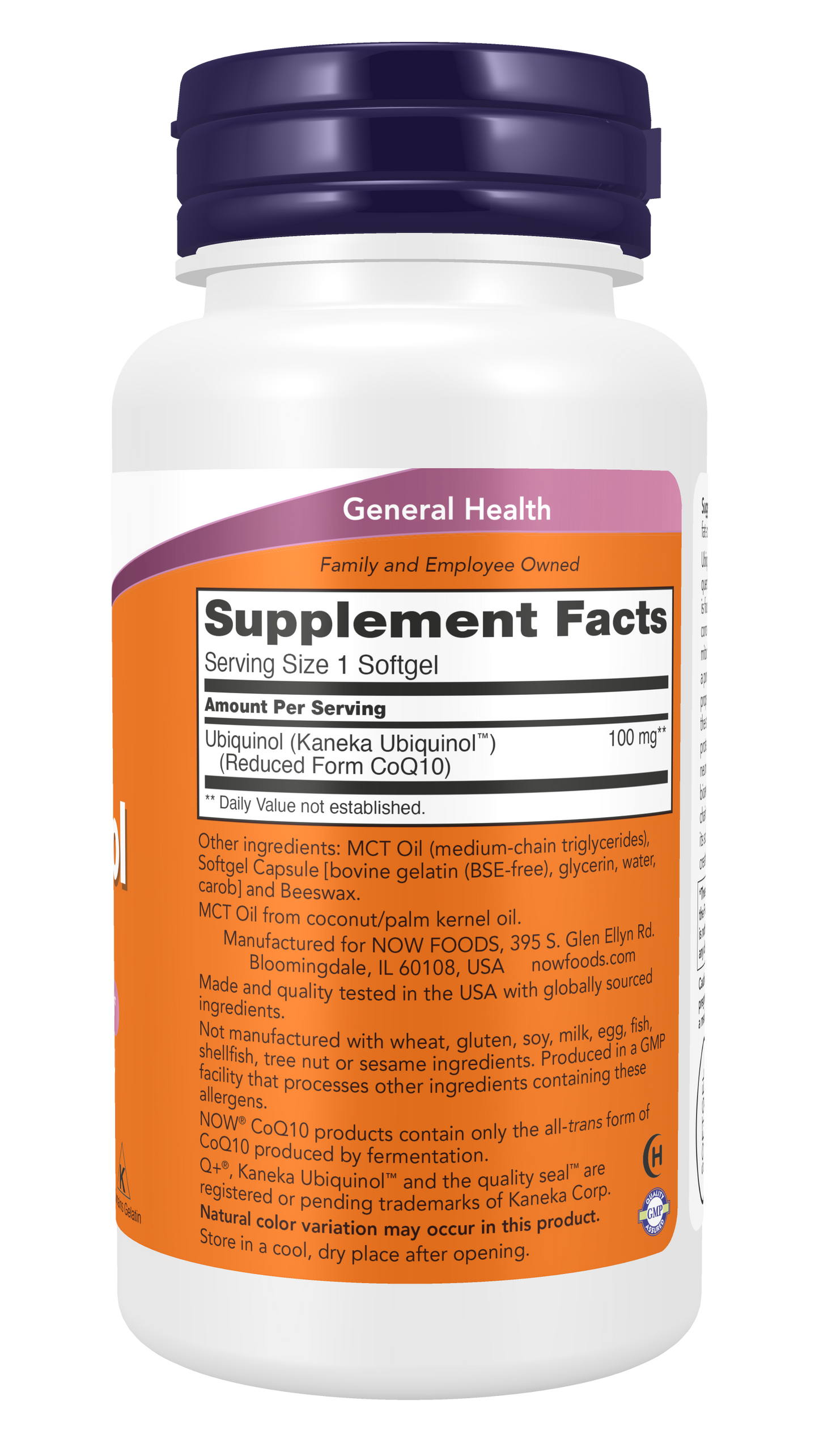 Ubiquinol, 100mg - 120 softgels