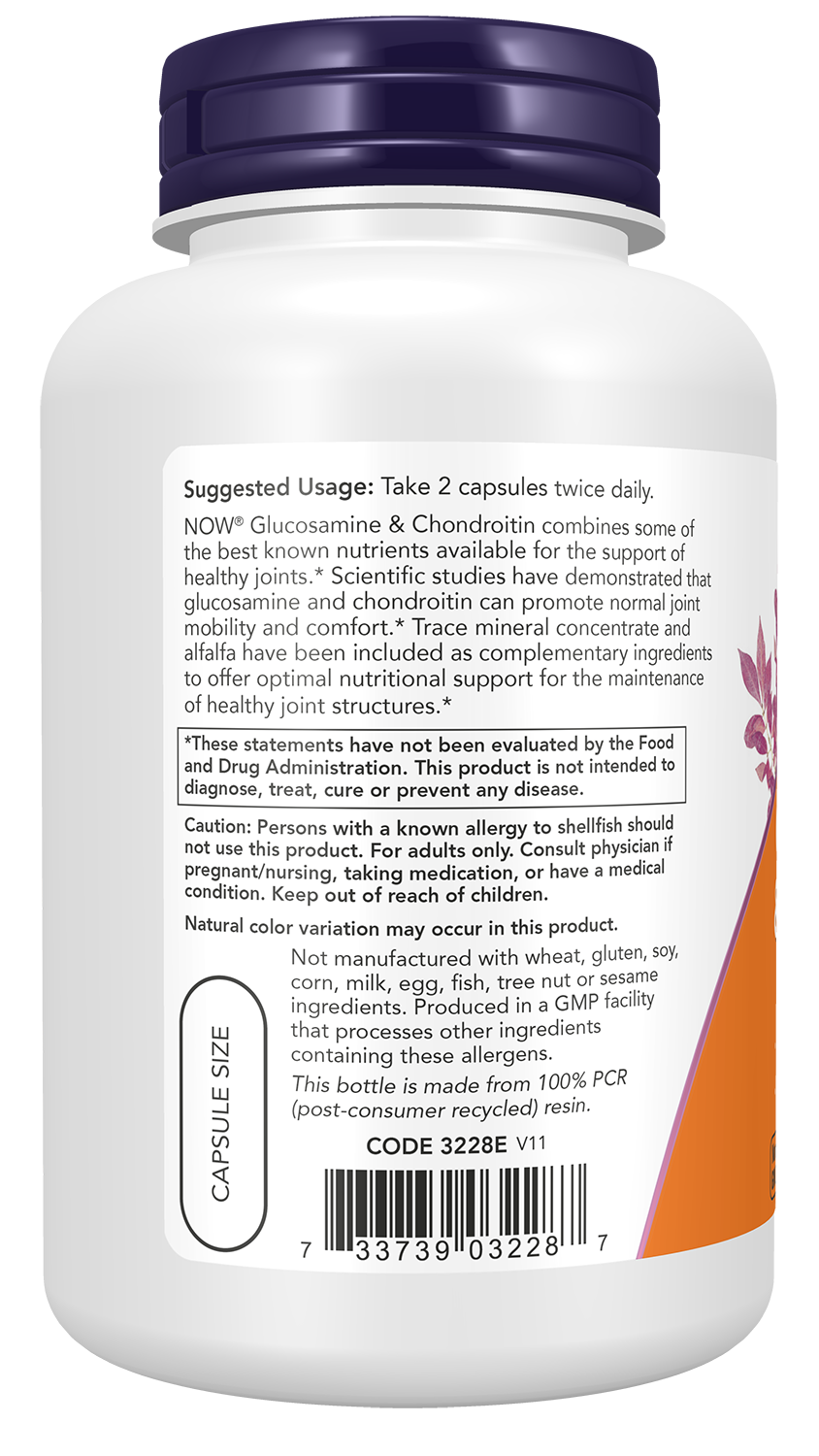 Glucosamine & Chondroitin with Trace Mineral Concentrate - 120 caps