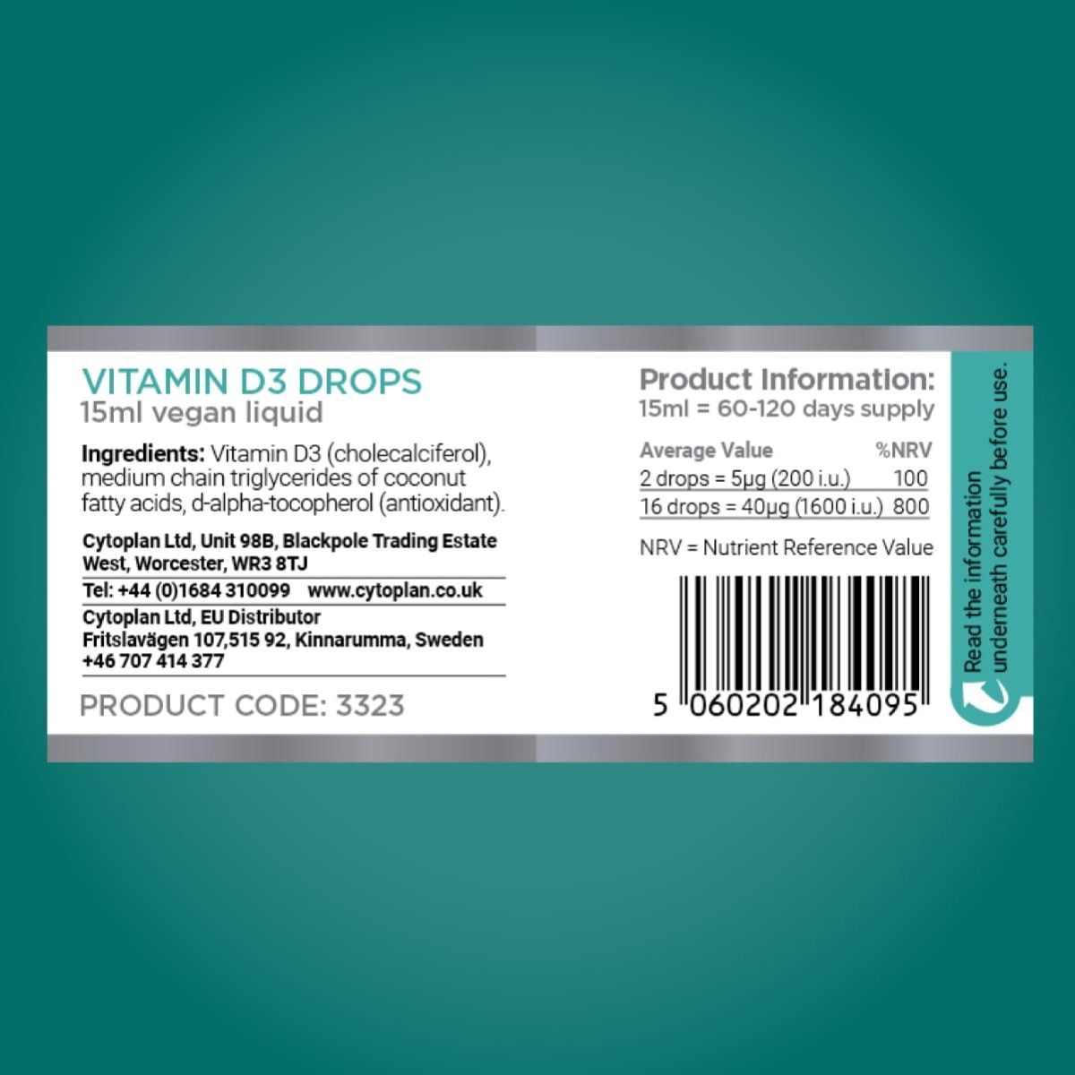 Vitamin D3 Drops - 15 ml.
