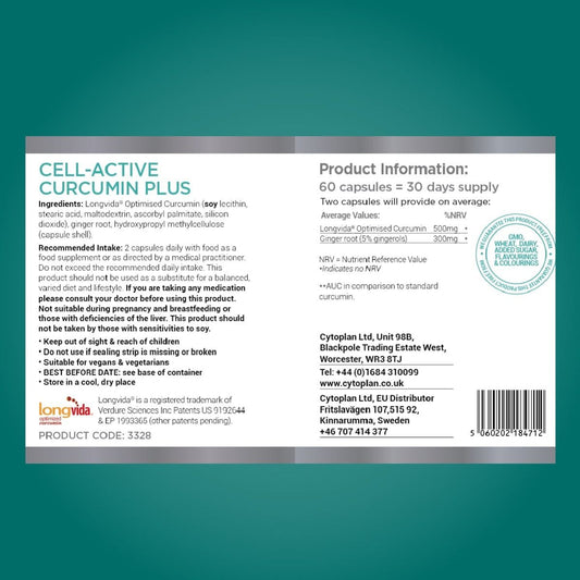Cell-Active Curcumin Plus - 60 vcaps