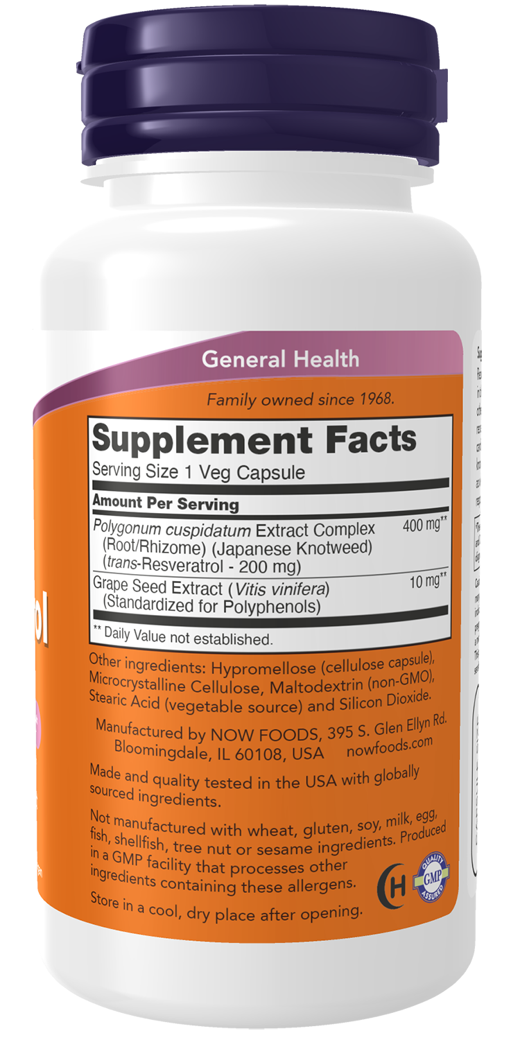 Resveratrol, 200mg - 60 vcaps