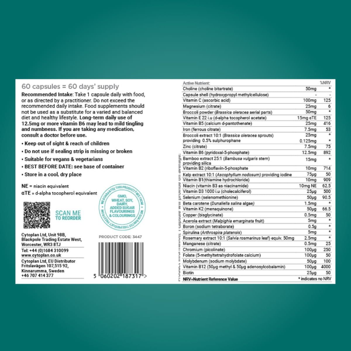 Teen Wholefood Multi - 60 vcaps