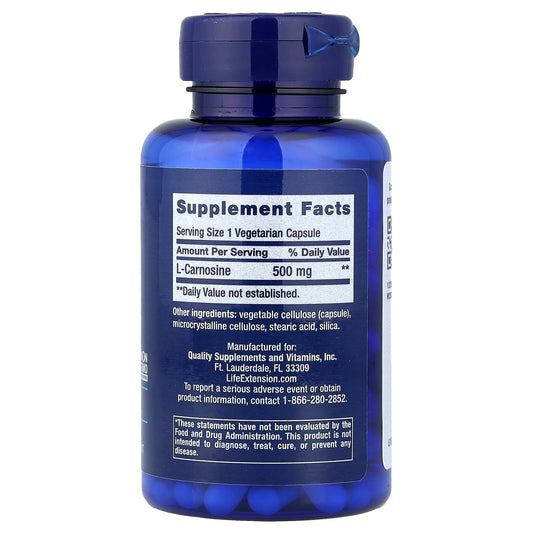 Carnosine, 500mg - 60 vcaps