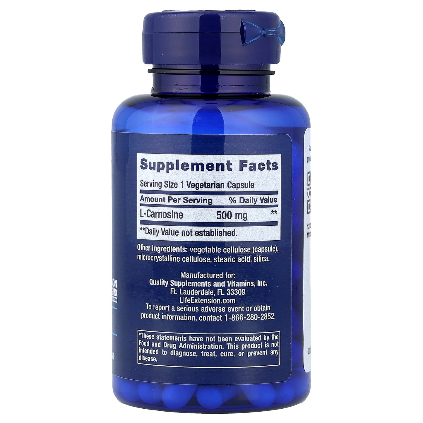 Carnosine, 500mg - 60 vcaps