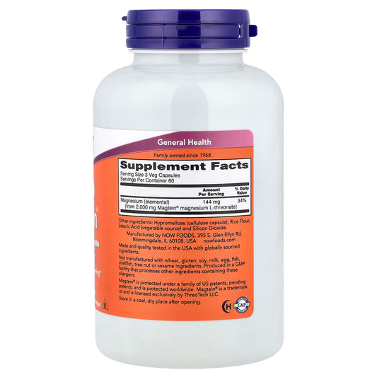 Magtein Magnesium L-Threonate - 90 vcaps