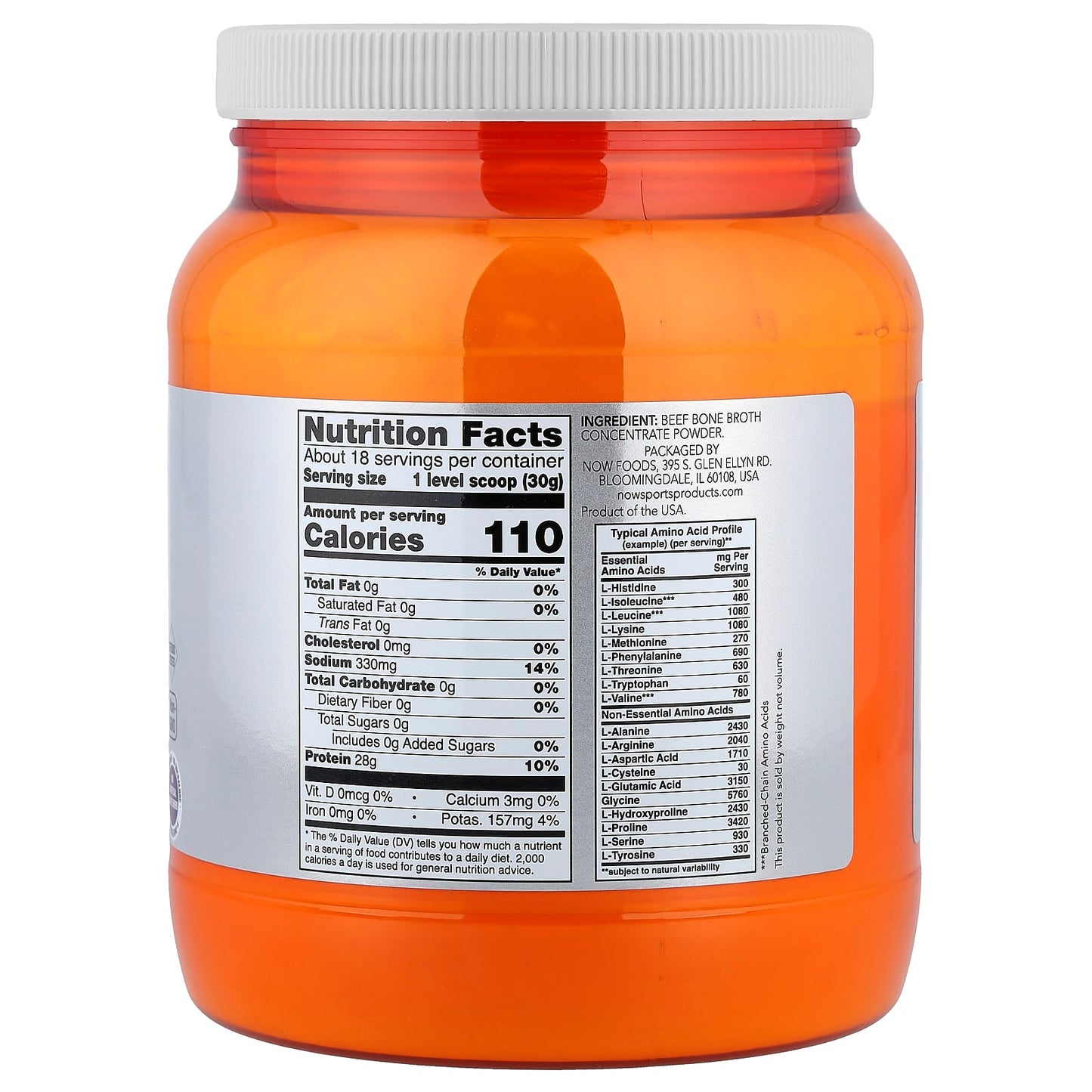 Bone Broth, Beef Powder - 544g