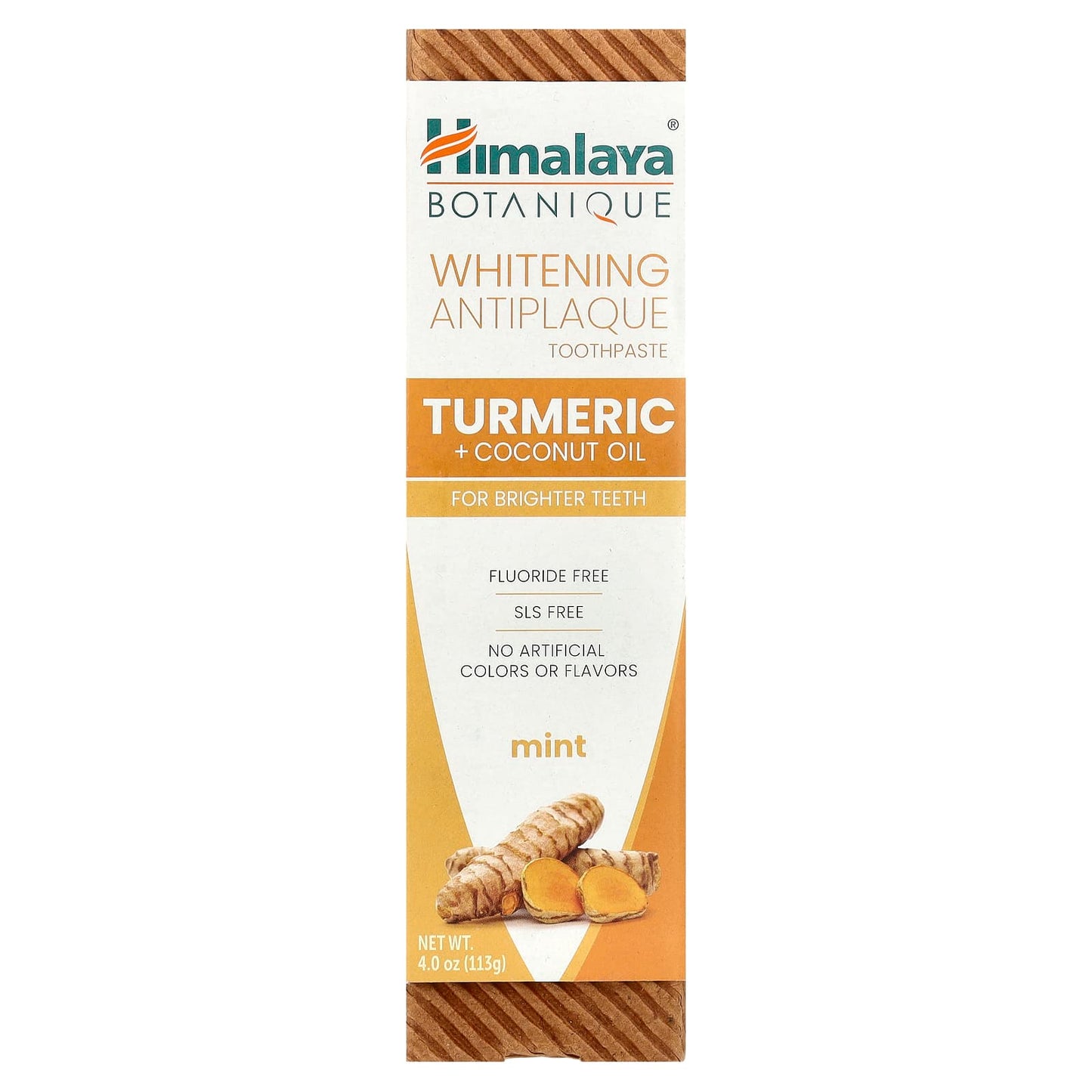 Whitening Antiplaque Turmeric & Coconut Oil Mint Toothpaste