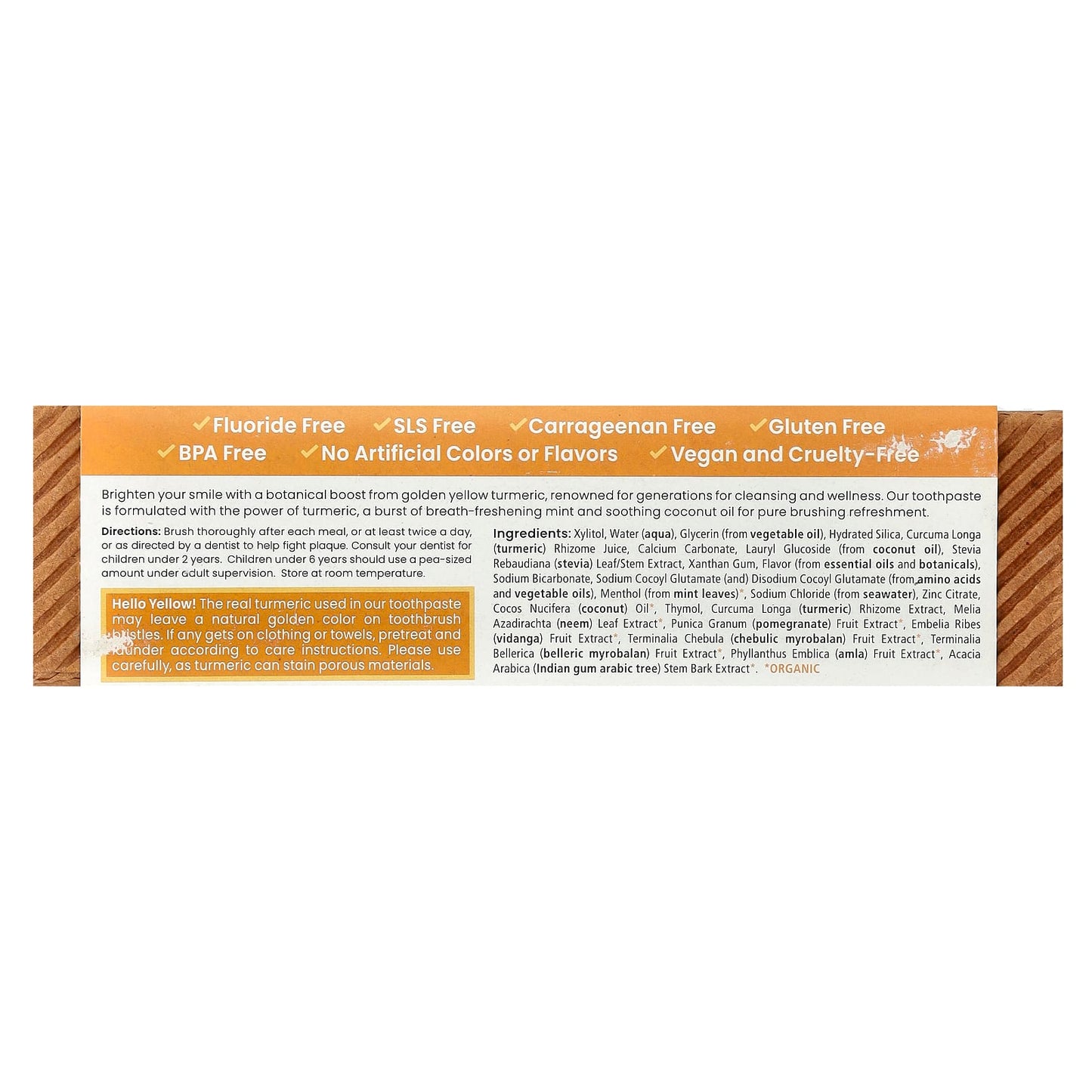 Whitening Antiplaque Turmeric & Coconut Oil Mint Toothpaste