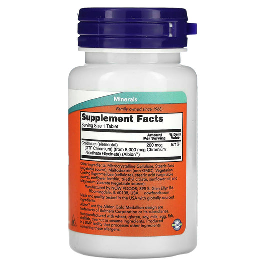 GTF Chromium, 200mcg - 250 tablets