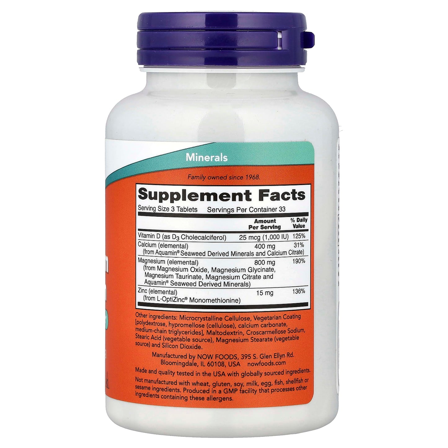 Magnesium & Calcium with Zinc and Vitamin D3 - 100 tablets