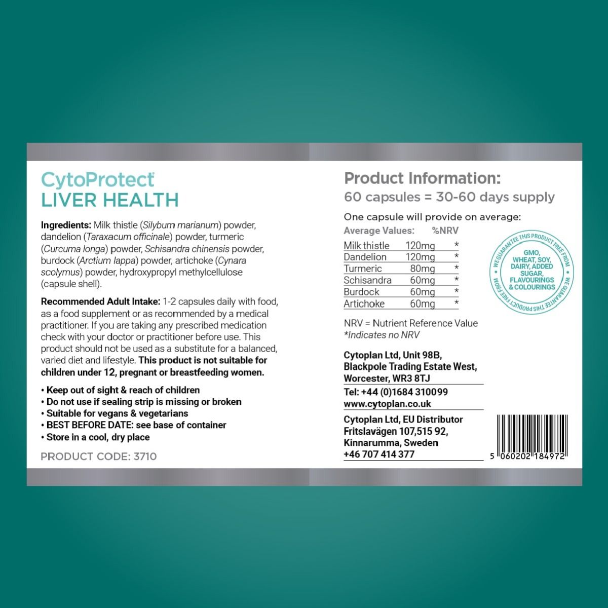 Liver Health - CytoProtect - 60 vcaps