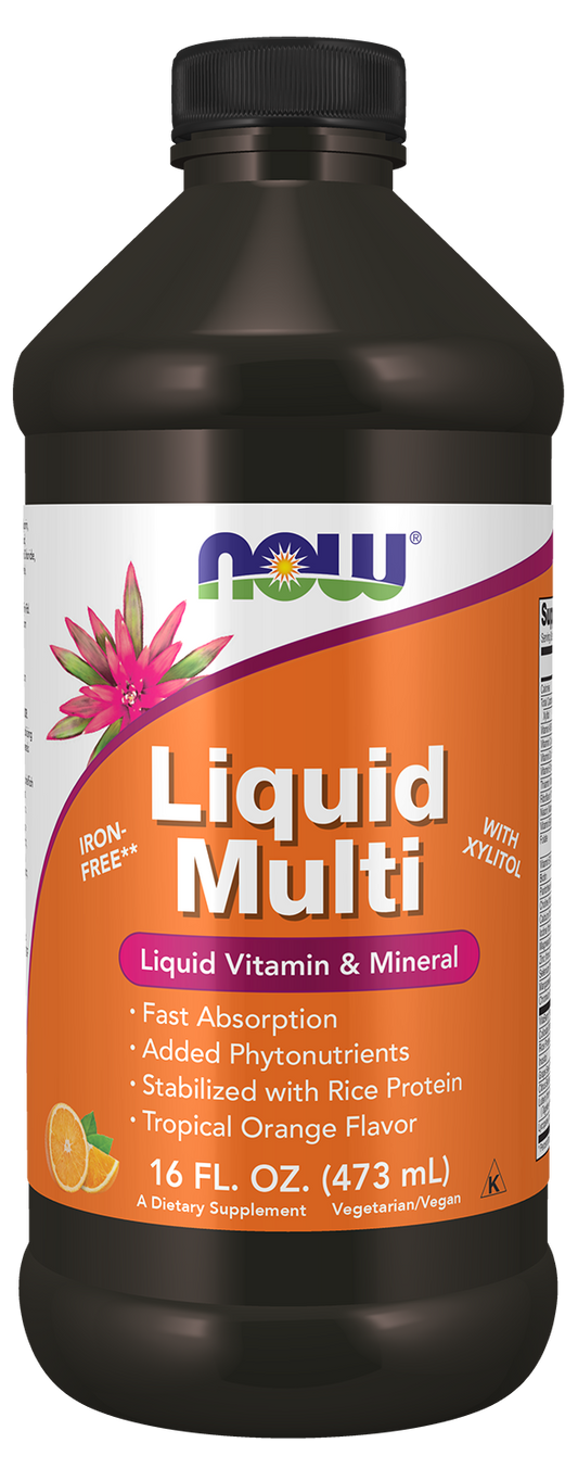 Liquid Multi, Tropical Orange (Iron Free) - 473 ml.