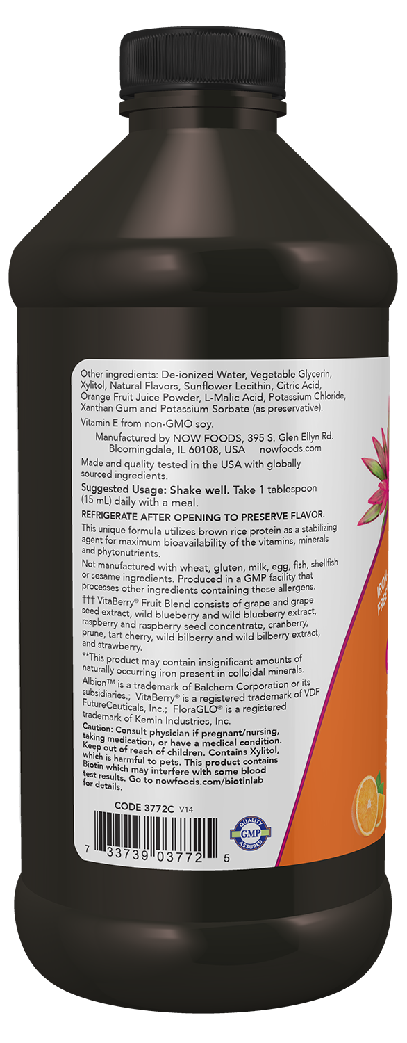 Liquid Multi, Tropical Orange (Iron Free) - 473 ml.