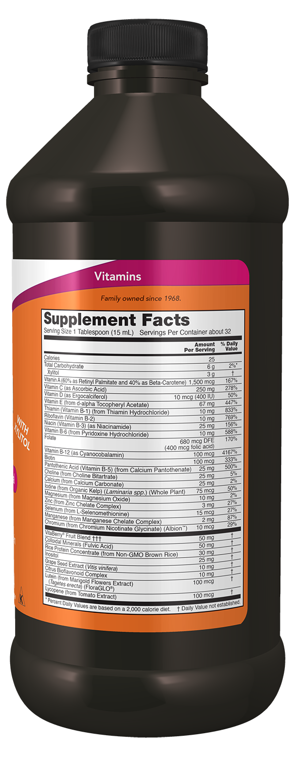 Liquid Multi, Tropical Orange (Iron Free) - 473 ml.