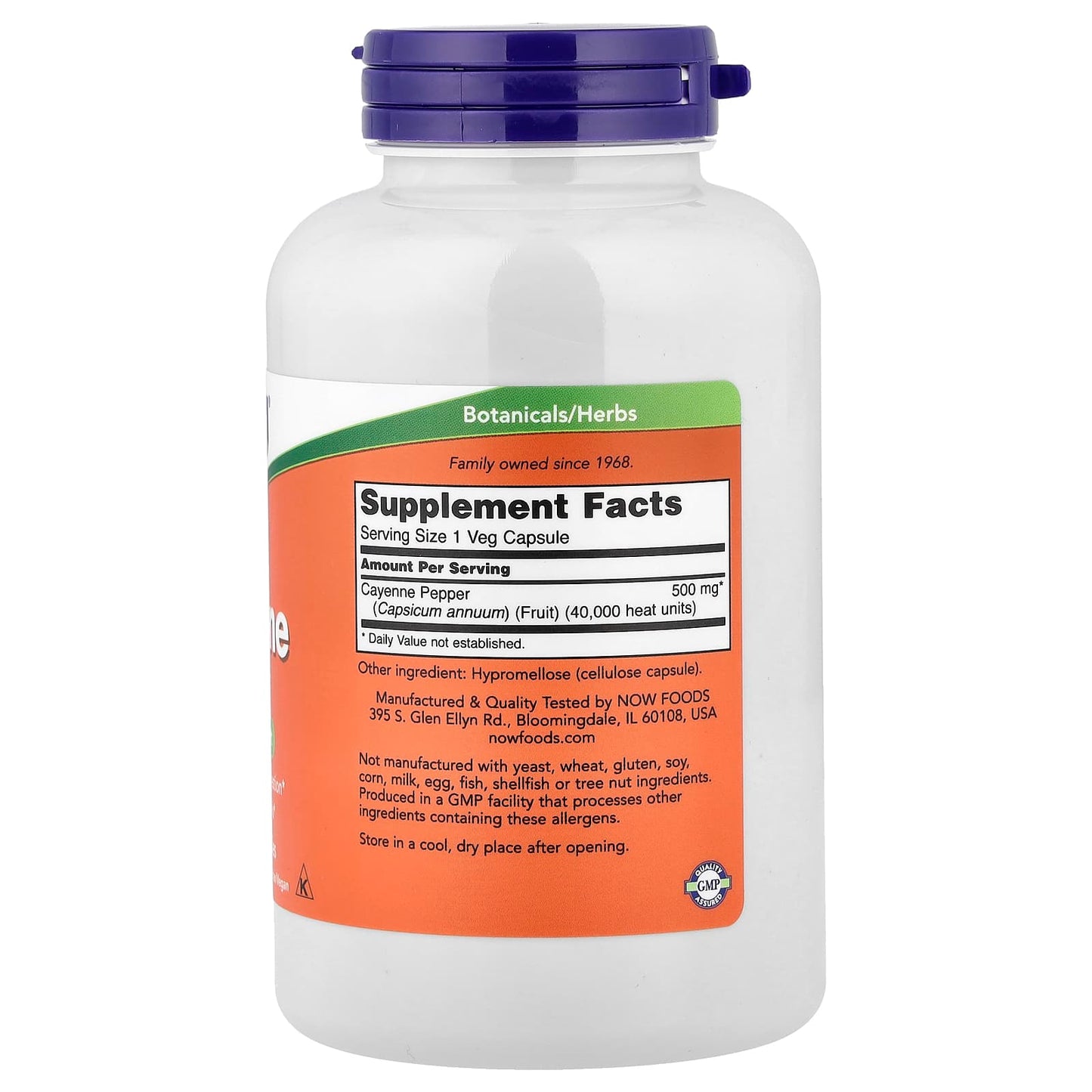 Cayenne, 500mg - 100 vcaps