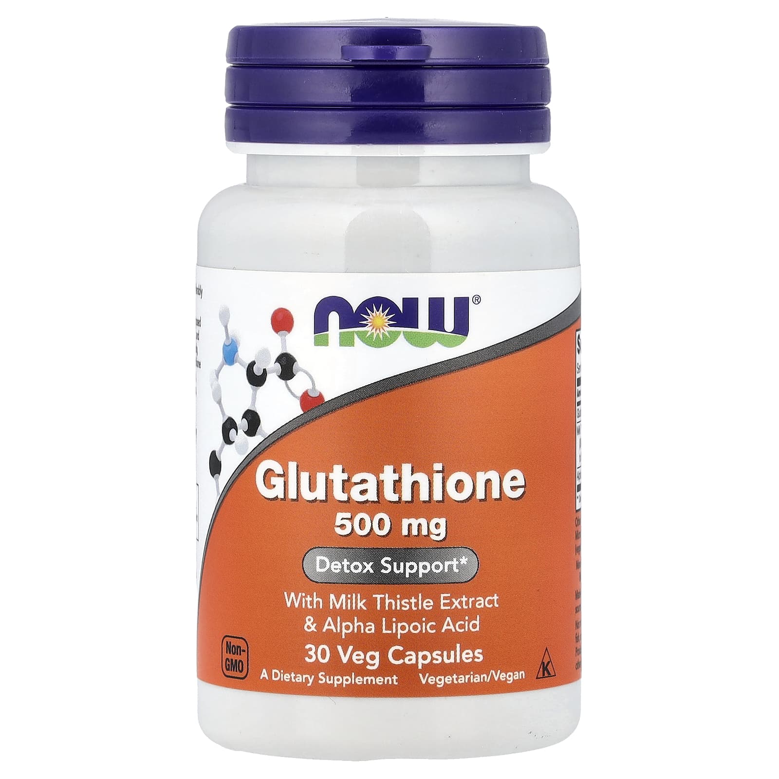 Glutathione with Milk Thistle Extract & Alpha Lipoic Acid, 500mg - 30 vcaps