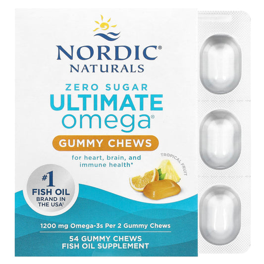Ultimate Omega Gummy Chews, 1200mg Tropical Fruit - 54 gummies