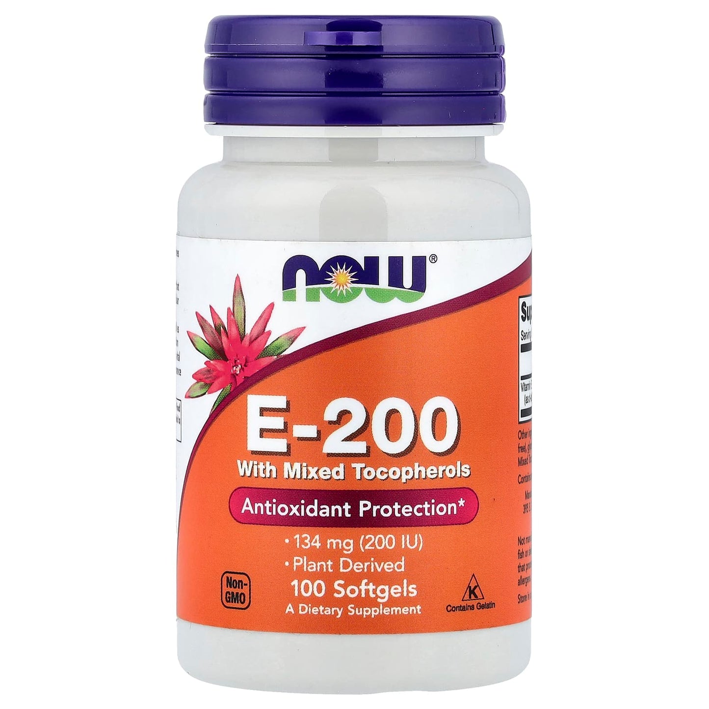 Vitamin E-200 with Mixed Tocopherols - 100 softgels