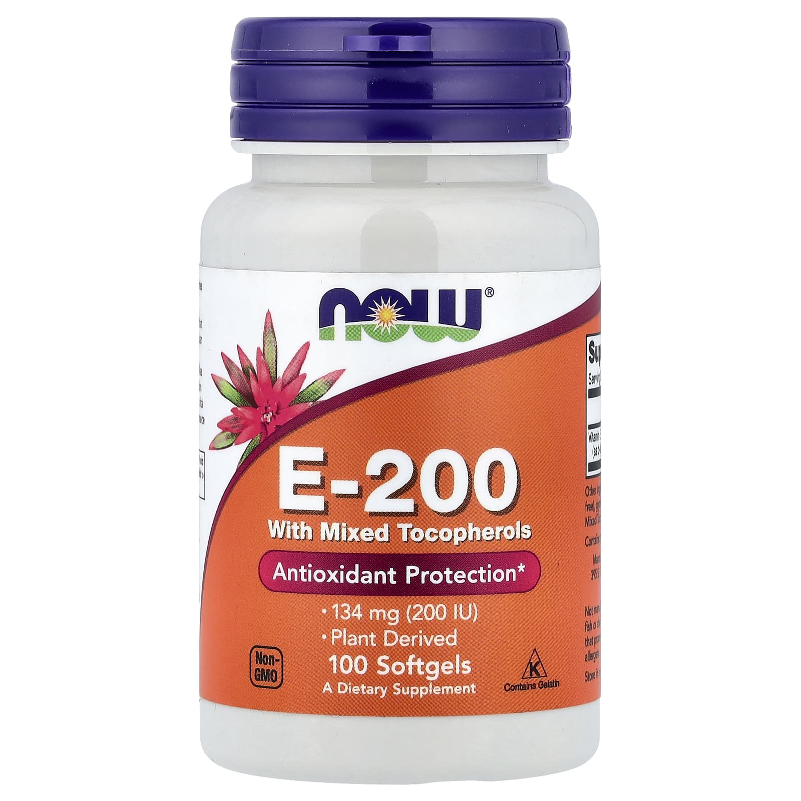 Vitamin E-200 with Mixed Tocopherols - 100 softgels