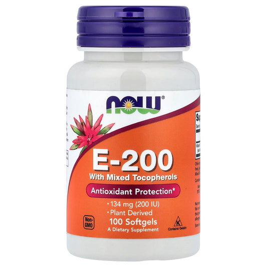 Vitamin E-200 with Mixed Tocopherols - 100 softgels