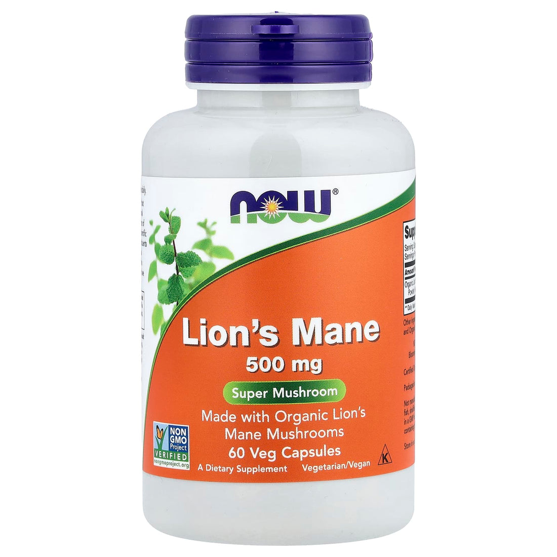 NOW Foods Lion's Mane, 500mg - 60 vcaps