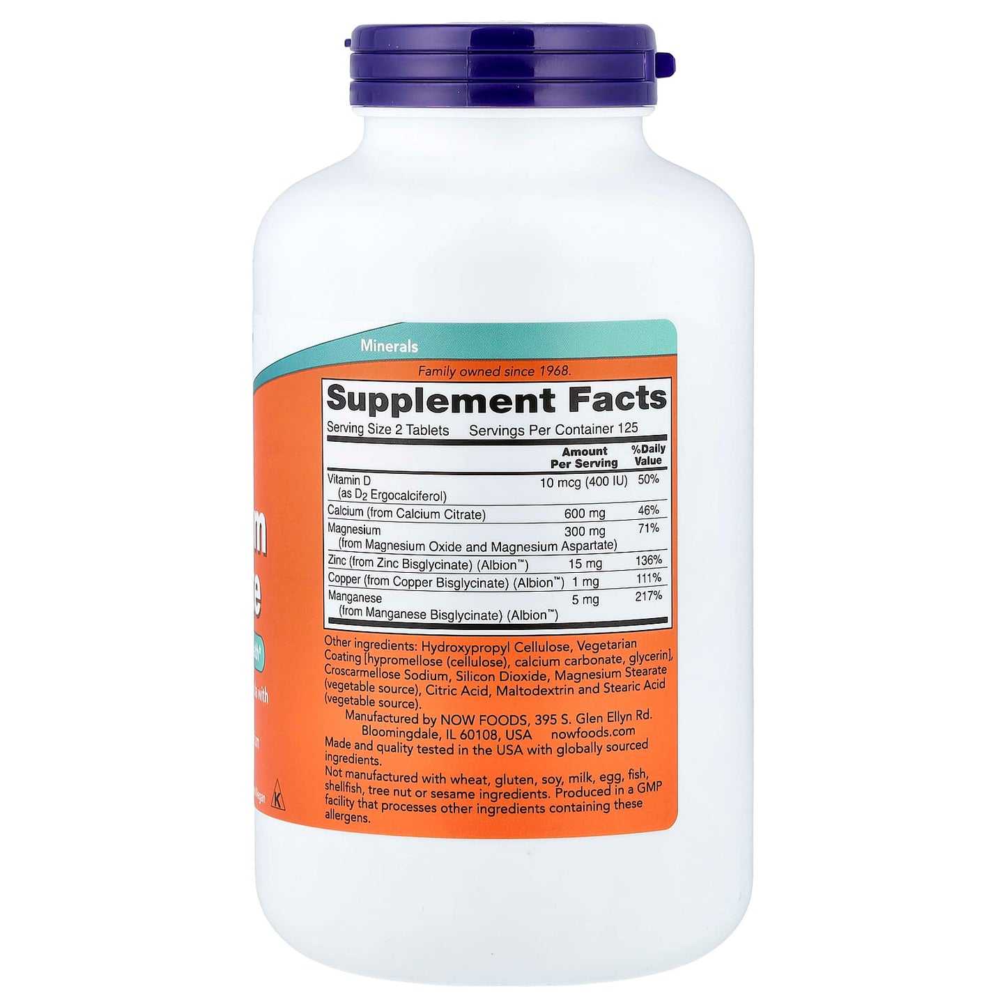 Calcium Citrate with Minerals & Vitamin D-2 - 100 tabs
